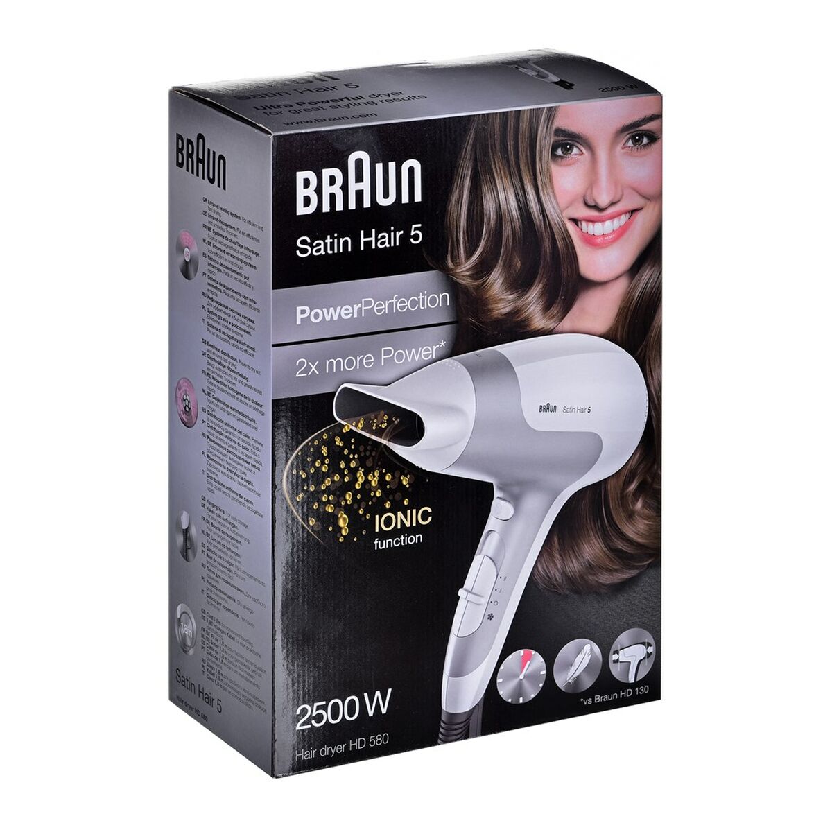 Braun Sèche-Cheveux Braun Satin Hair 5 Power Perfection Hd580 Blanc 2500 W